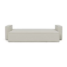 Load image into Gallery viewer, Newilla Sleeper Sofa with Standard Arms bed front view - 527 Mixed Dance Natural