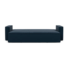 Load image into Gallery viewer, Newilla Sleeper Sofa with Standard Arms bed front view - 528 Mixed Dance Blue