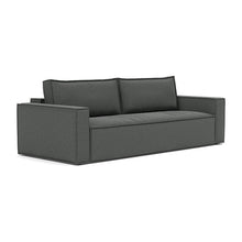 Load image into Gallery viewer, Newilla Sleeper Sofa with Standard Arms sofa three-quarter view - 529 Bouclé Charcoal