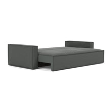 Load image into Gallery viewer, Newilla Sleeper Sofa with Standard Arms bed three-quarter view - 529 Bouclé Charcoal
