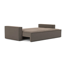 Load image into Gallery viewer, Newilla Sleeper Sofa with Standard Arms bed three-quarter view - 530 Bouclé Taupe