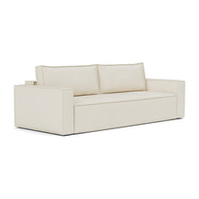 Load image into Gallery viewer, Newilla Sleeper Sofa with Standard Arms sofa three-quarter view - 531 Bouclé Off White