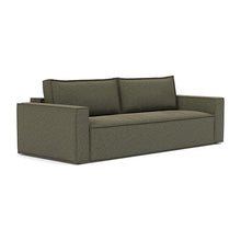 Load image into Gallery viewer, Newilla Sleeper Sofa with Standard Arms sofa three-quarter view - 535 Bouclé Forest Green