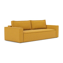 Load image into Gallery viewer, Newilla Sleeper Sofa with Standard Arms sofa three-quarter view - 536 Bouclé Ochre