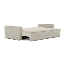 Load image into Gallery viewer, Newilla Sleeper Sofa with Standard Arms bed three-quarter view - 539 Bouclé Beige