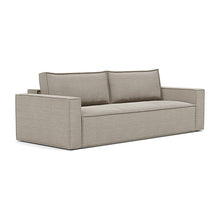 Load image into Gallery viewer, Newilla Sleeper Sofa with Standard Arms sofa three-quarter view - 579 Kenya Gravel