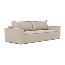 Load image into Gallery viewer, Newilla Sleeper Sofa with Standard Arms sofa three-quarter view - 586 Phobos Latte