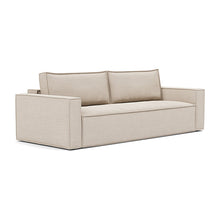 Load image into Gallery viewer, Newilla Sleeper Sofa with Standard Arms sofa three-quarter view - 612 Blida Sand Grey