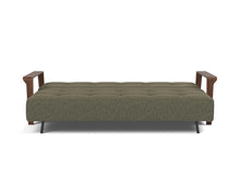 Load image into Gallery viewer, Ran D.E.L. Sleeper Sofa bed front - 535 Bouclé Forest Green