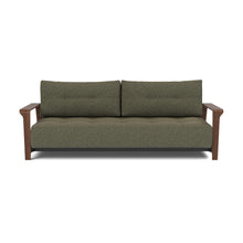 Load image into Gallery viewer, Ran D.E.L. Sleeper Sofa sofa front - 535 Bouclé Forest Green