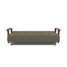 Load image into Gallery viewer, Ran D.E.L. Sleeper Sofa bed front - 535 Bouclé Forest Green