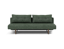 Load image into Gallery viewer, Recast Sleeper Sofa Dark Styletto sofa front - 281 Avella Pine Green