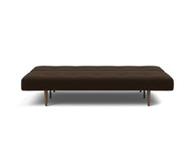 Load image into Gallery viewer, Recast Sleeper Sofa Dark Styletto bed front - 358 Taura Chocco