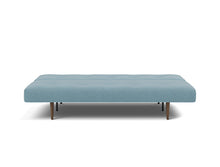 Load image into Gallery viewer, Recast Sleeper Sofa Dark Styletto bed front - 525 Mixed Dance Light Blue