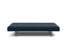 Load image into Gallery viewer, Recast Sleeper Sofa Dark Styletto bed front - 528 Mixed Dance Blue