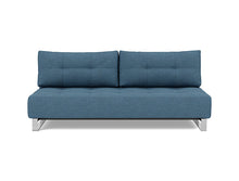 Load image into Gallery viewer, Supremax D.E.L. Sleeper Sofa front view - 302 Weda Blue