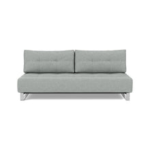 Load image into Gallery viewer, Supremax D.E.L. Sleeper Sofa front view - 538 Melange Light Grey