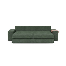 Load image into Gallery viewer, Vilander Sleeper Sofa with Wide Arms in 281 Avella Pine Green - bed front