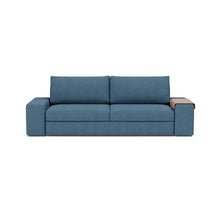 Load image into Gallery viewer, Vilander Sleeper Sofa with Wide Arms in 302 Weda Blue - sofa front