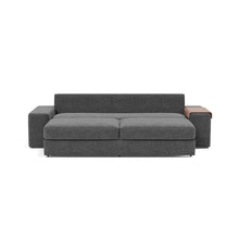 Load image into Gallery viewer, Vilander Sleeper Sofa with Wide Arms in 350 Taura Deep Grey - bed front