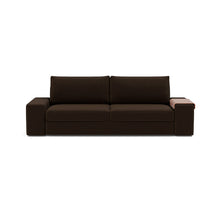 Load image into Gallery viewer, Vilander Sleeper Sofa with Wide Arms in 358 Taura Chocco - sofa front