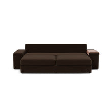 Load image into Gallery viewer, Vilander Sleeper Sofa with Wide Arms in 358 Taura Chocco - bed front