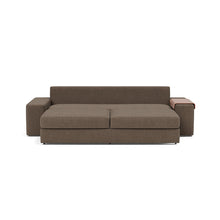 Load image into Gallery viewer, Vilander Sleeper Sofa with Wide Arms in 411 Esina Cedar Brown - bed front