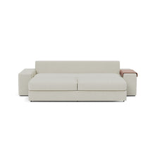 Load image into Gallery viewer, Vilander Sleeper Sofa with Wide Arms in 527 Mixed Dance Natural - bed front