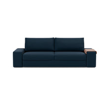 Load image into Gallery viewer, Vilander Sleeper Sofa with Wide Arms in 528 Mixed Dance Blue - sofa front