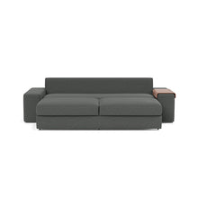 Load image into Gallery viewer, Vilander Sleeper Sofa with Wide Arms in 529 Boucle Charcoal - bed front