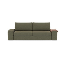 Load image into Gallery viewer, Vilander Sleeper Sofa with Wide Arms in 535 Boucle Forest Green - sofa front