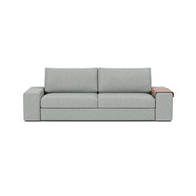 Load image into Gallery viewer, Vilander Sleeper Sofa with Wide Arms in 538 Melange Light Grey - sofa front