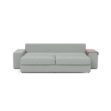 Load image into Gallery viewer, Vilander Sleeper Sofa with Wide Arms in 538 Melange Light Grey - bed front