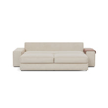 Load image into Gallery viewer, Vilander Sleeper Sofa with Wide Arms in 586 Phobos Latte - bed front