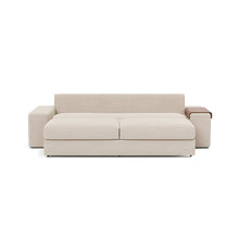 Load image into Gallery viewer, Vilander Sleeper Sofa with Wide Arms in 612 Blida Sand Grey - bed front