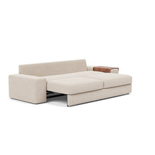 Load image into Gallery viewer, Vilander Sleeper Sofa with Wide Arms in 612 Blida Sand Grey - bed 3 4