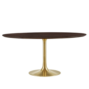 Round Tulip Dining Table - Walnut - Hausful