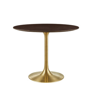 Round Tulip Dining Table - Walnut - Hausful