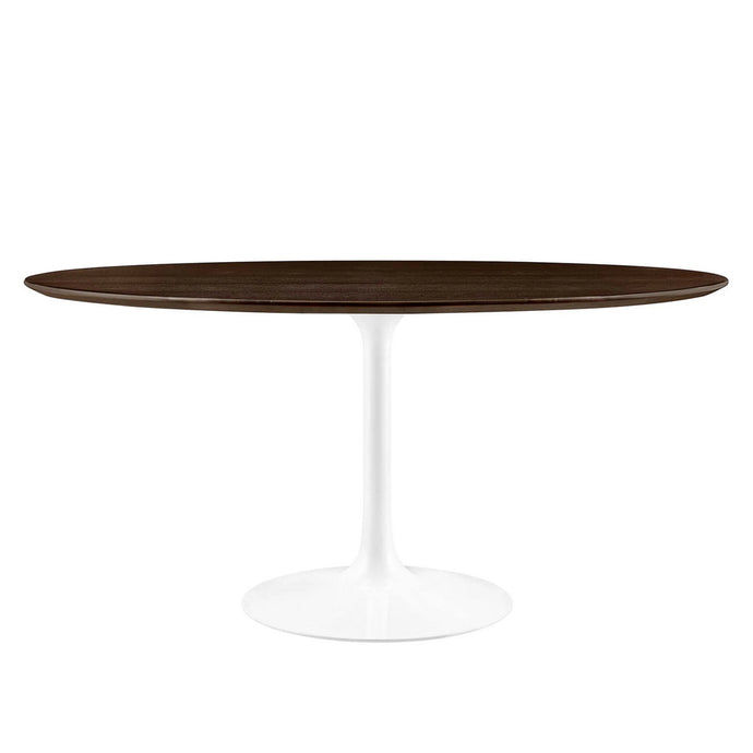 Round Tulip Dining Table - Walnut - Hausful