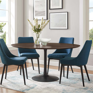 Round Tulip Dining Table - Walnut - Hausful