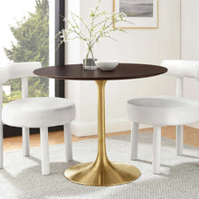 Load image into Gallery viewer, Round Tulip Dining Table - Walnut - Hausful