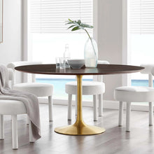 Load image into Gallery viewer, Round Tulip Dining Table - Walnut - Hausful