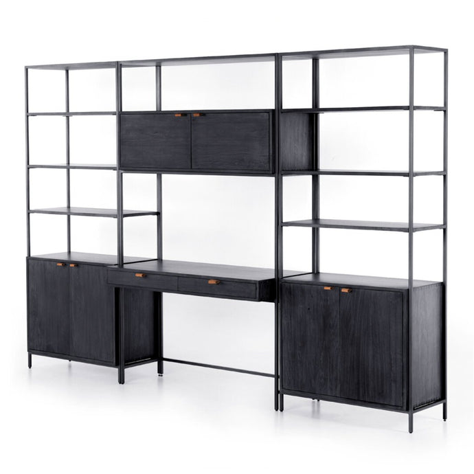 Davis Wall Desk with Bookcases - Hausful