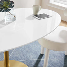 Load image into Gallery viewer, Oval Tulip Dining Table - Gold Base