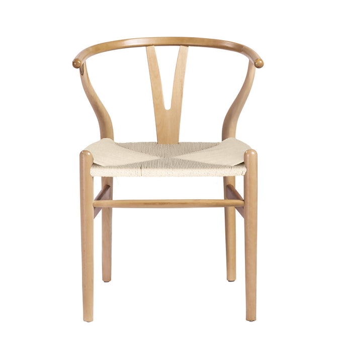 Wishbone Chair - Beech with Natural Rope Seat - Hausful
