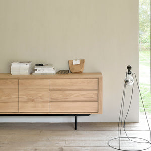 Oak Shadow Sideboard with Legs - 88" - Hausful