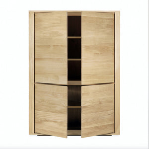 Oak Shadow Storage Cupboard - Hausful