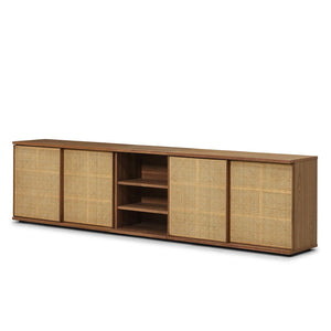 Plank Cane Office Sideboard - 117.5"