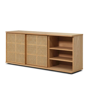 Plank Cane Office Sideboard - 71"