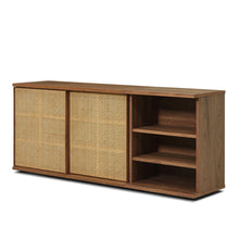 Load image into Gallery viewer, Plank Cane Office Sideboard - 71&quot;